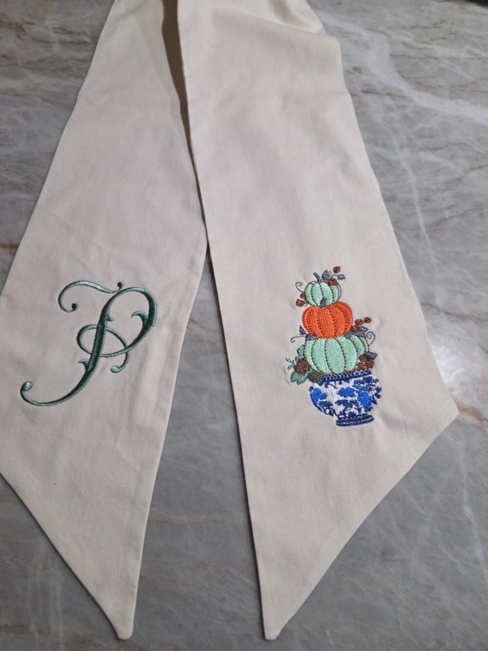 Fall Wreath Sash--$30 plus shipping Pumpkin Stack and P initial